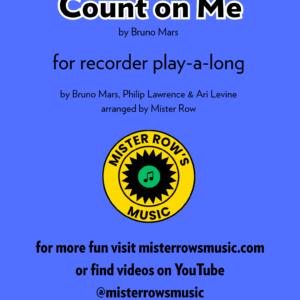 "Count On Me" Recorder Sheet Music (easy)